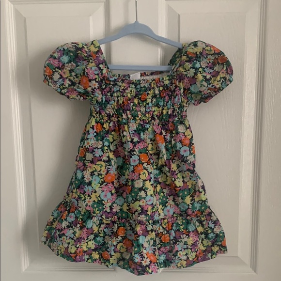 Floral Puff Sleeve Dress - Picture 1 of 6